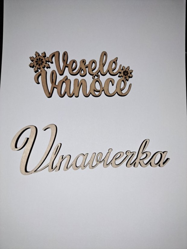 Drevený vyrez veselé vanoce 12*5 cm