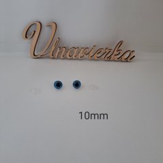 Černo modre Oči s Pojistkou 10mm