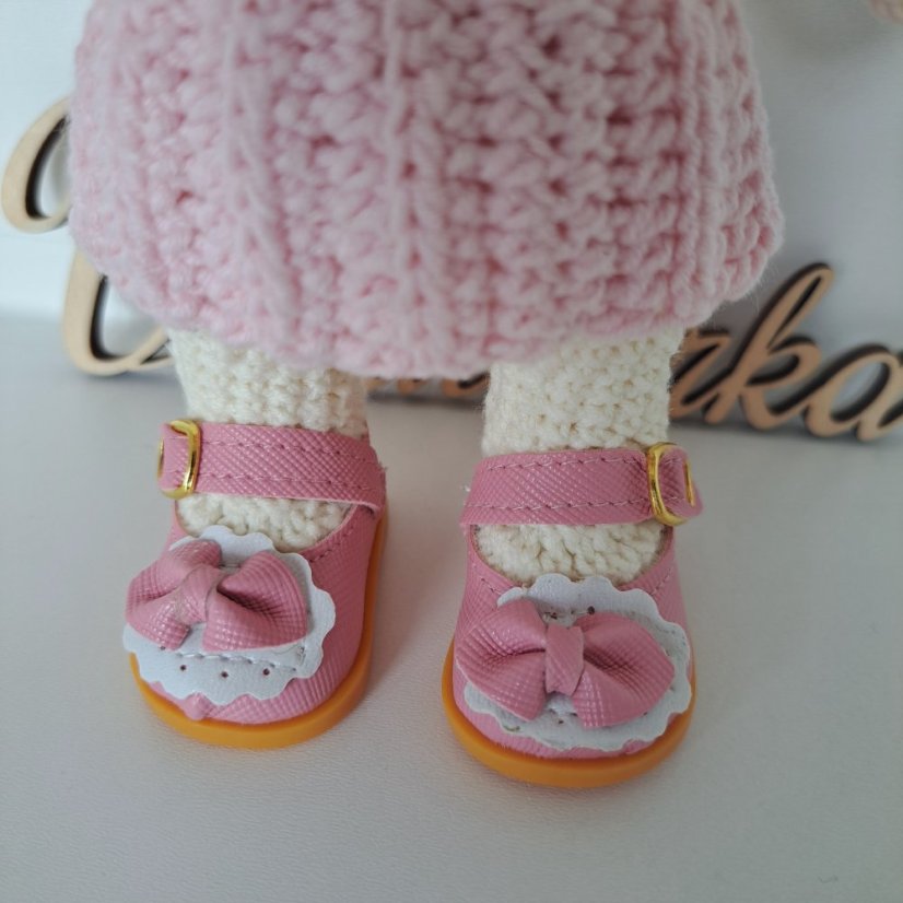 Topánky pre bábiku a zvieratká 5,5cm ružová