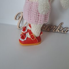 Boty pro panenku a zvířátka 5,5cm červená