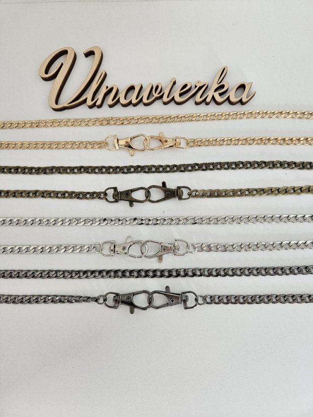 Retiazka plochá na kabelky s karabínkou dĺžka 115 - 120 cm