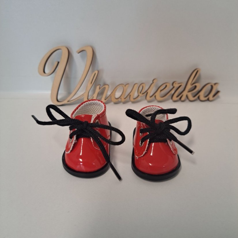Boty pro panenku a zvířátka 5,5cm červená