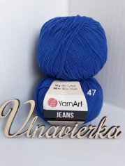 YarnArt Jeans 47  Kraľovská modrá