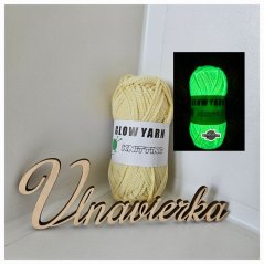 GLOW YARN příze svítící ve tmě G006F žlutá macrame