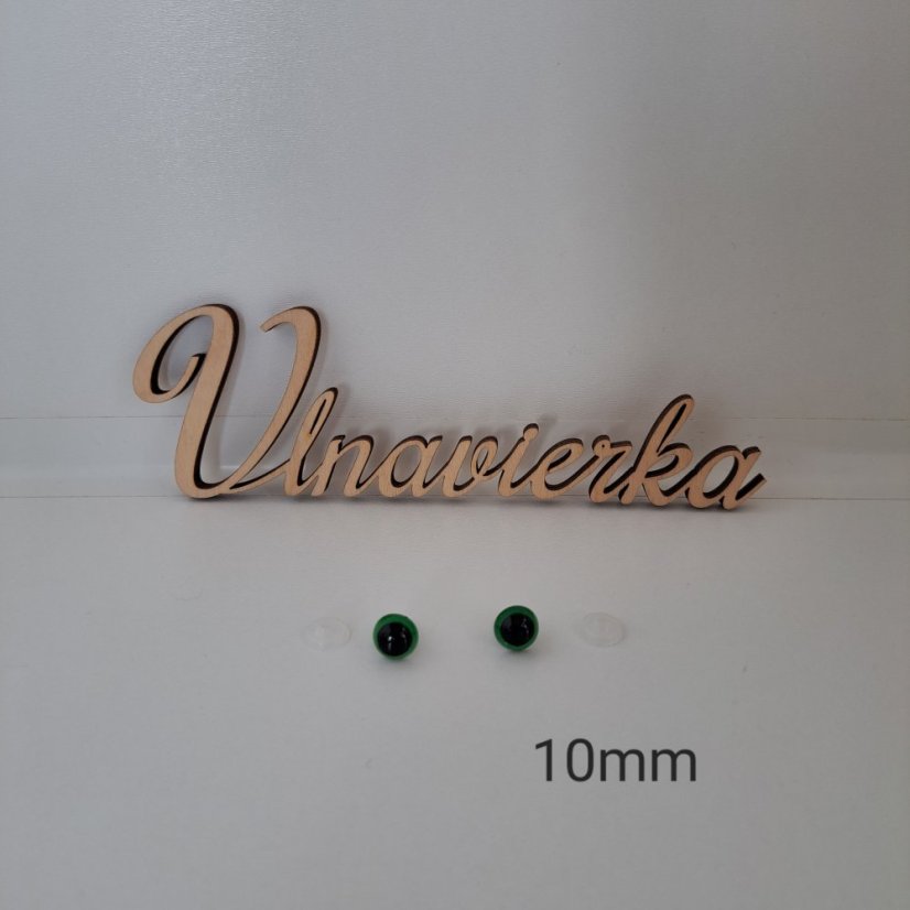 Černo zelene Oči s Pojistkou 10mm