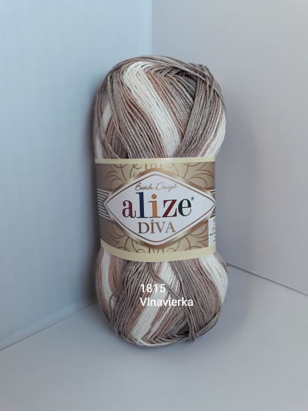 Alize Diva Batik 1815 hnedá- béžová- smotanová