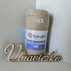 YarnArt Twisted Macrame 753 bežova 3mm