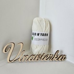 GLOW YARN priadza svietiaca v tme GP621 kremová-modrá