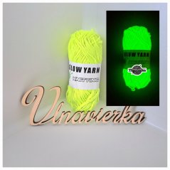 GLOW YARN priadza svietiaca v tme G004 zelená-reflexná