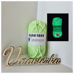 GLOW YARN příze svítící ve tmě G005E neonová zelena šnur