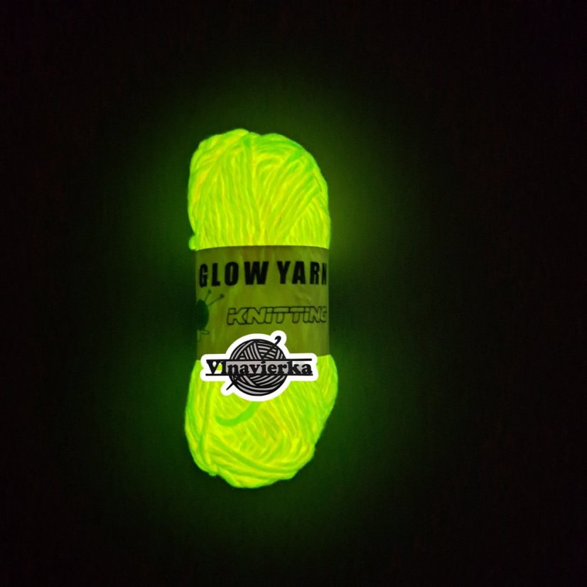 GLOW YARN příze svítící ve tmě G009 ružová