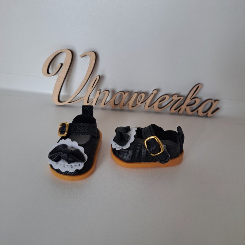Topánky pre bábiku a zvieratká 5,5cm čierná