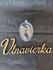 Průhledná plastove vajička 5×6 cm