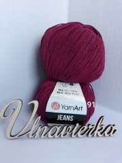 YarnArt Jeans 91 cyklaménová