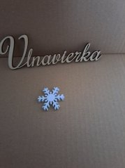 Drevená dekoracia vločká 4cm
