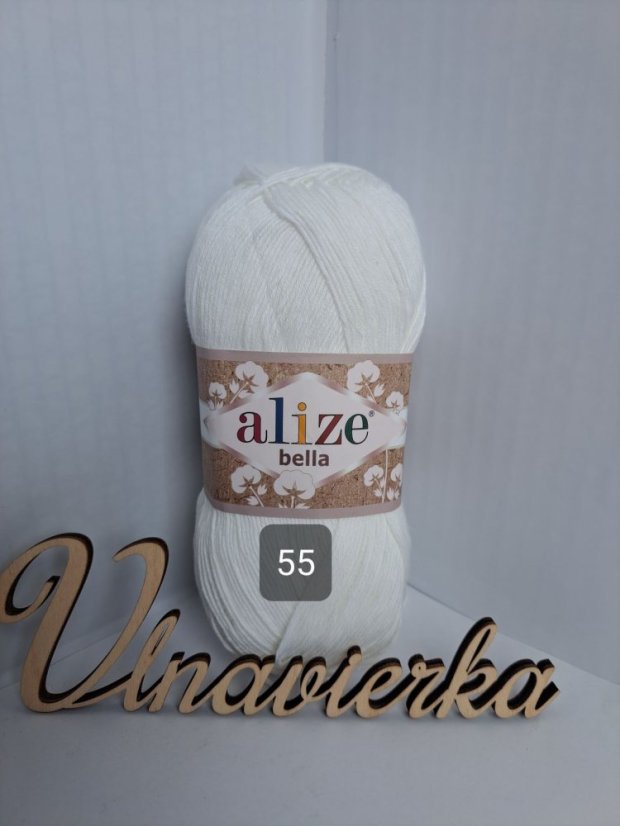 Alize Bella 55 biela 100g Alize Bella 55 biela 100g