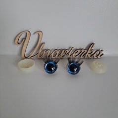 Bezpečnostné trblietavé oči s mihalnicami 20mm modrá