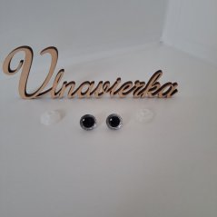 Oči s pojistkou  glitrove 14mm mix fareb