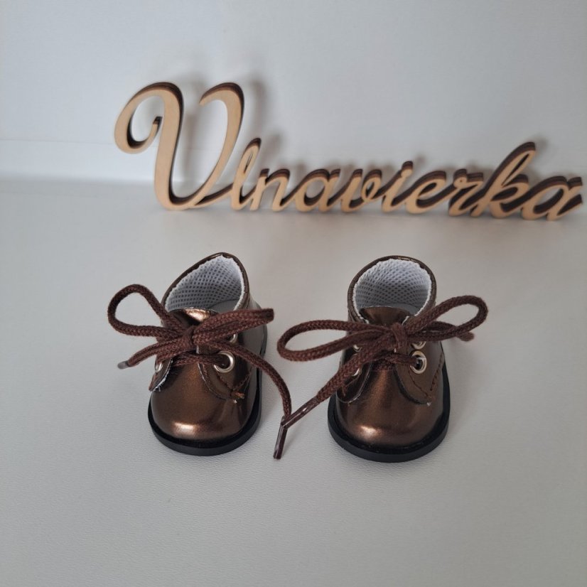 Boty pro panenku a zvířátka 5,5cm hnedá