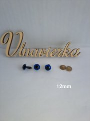 Čierno modre Oči s Pojistkou 12mm