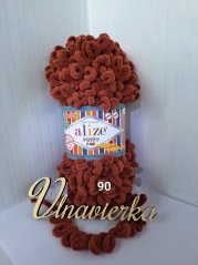 Alize Puffy Fine 90 tehlová