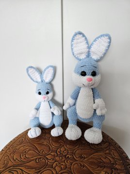 Hačkovany Zajko Azuritko  40 cm