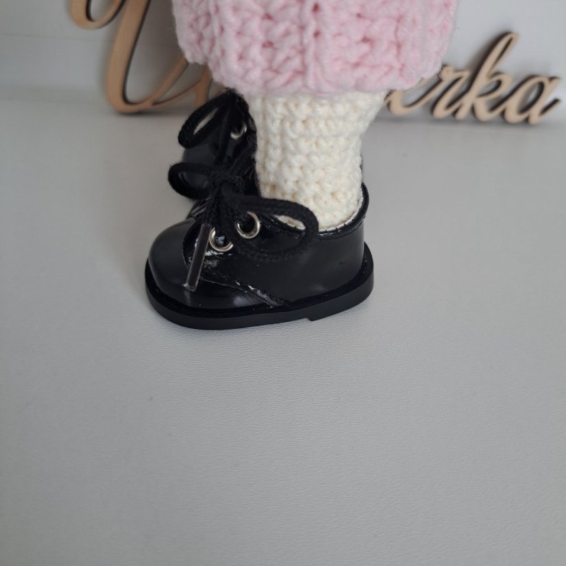 Boty pro panenku a zvířátka 5,5cm černá