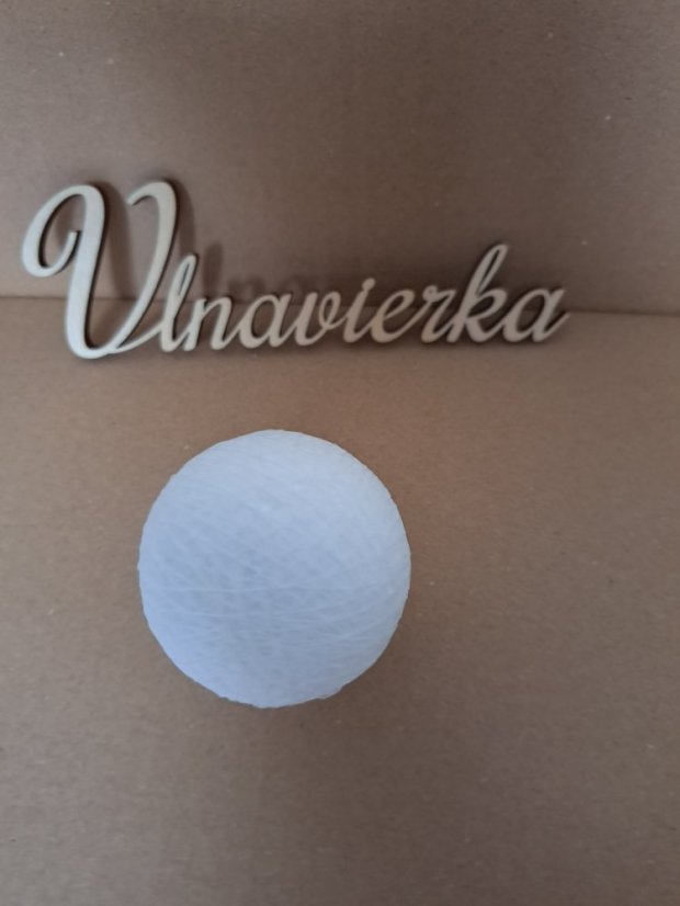 Dekoračna polystyrénová guľa biela