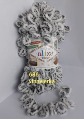 AlizePuffy 686 bieločierna