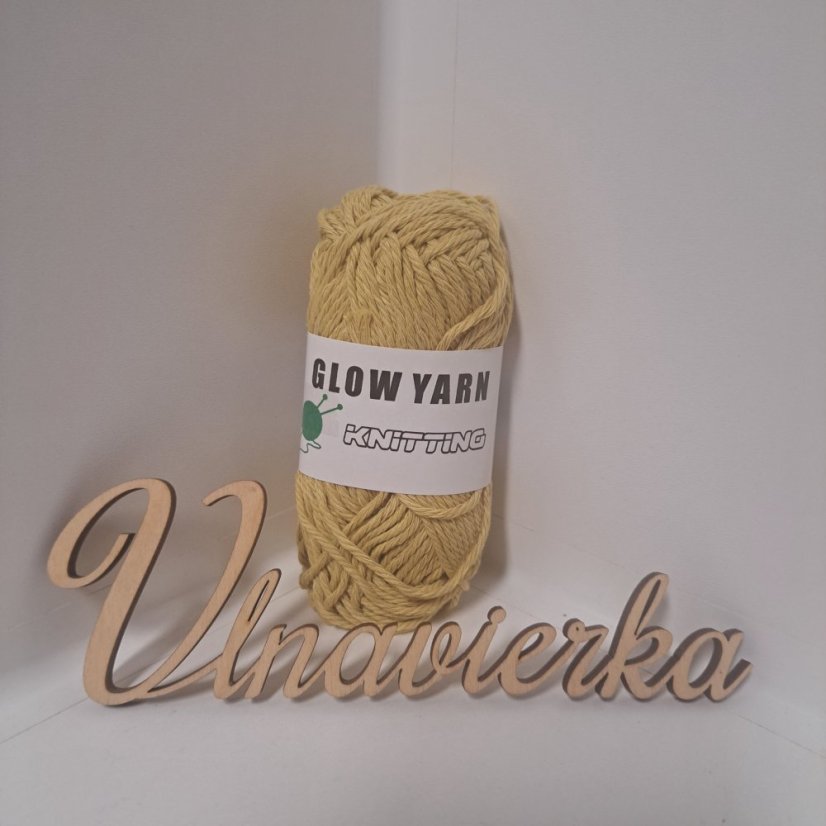GLOW YARN priadza svietiaca v tme GC445 béžová
