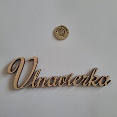 HandMade štitek béžový 25mm