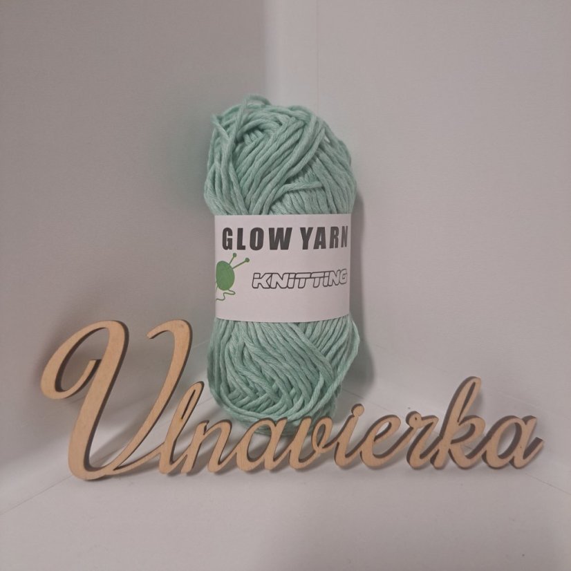 GLOW YARN priadza svietiaca v tme G010 zelená tyrkys