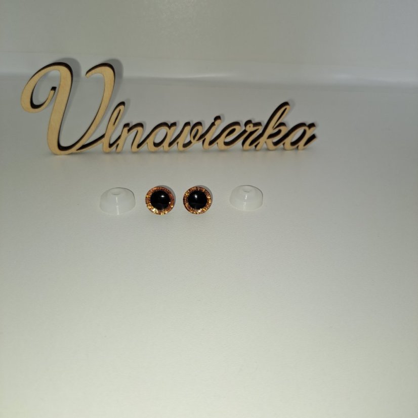 Oči s pojistkou   glitrove 14mm mix barev