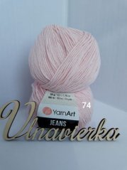 YarnArt Jeans 74 ružová svetlá