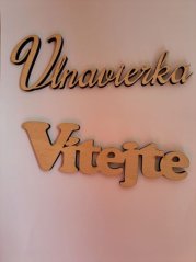 Dřevěné slovo "Vítejte"16cm