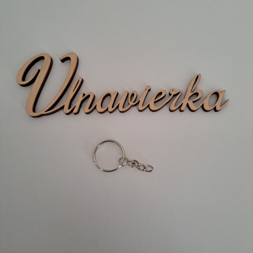 Kovový základ na klíčenku s řetízkem nikl