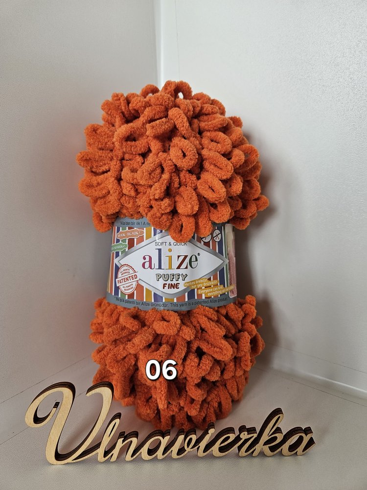 Alize Puffy Fine 06 oranžová