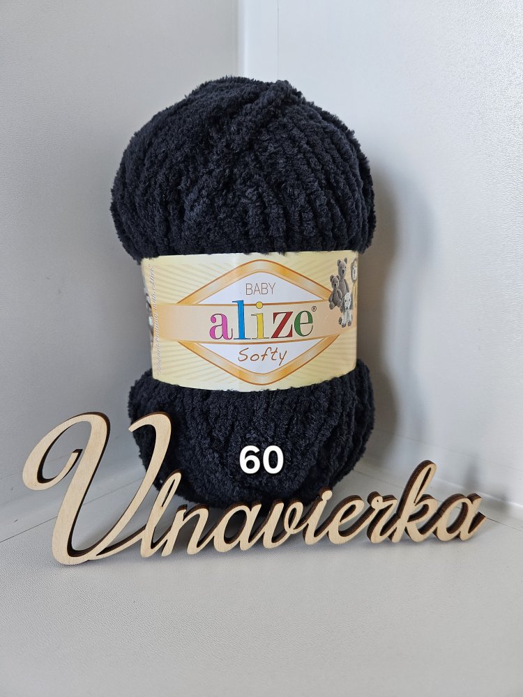 Alize softy 60 čierná